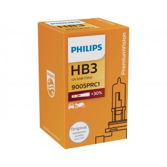 ЛАМПА HB3 12V 65W +30% VISION PREMIUM 9005PRC1 PHILIPS