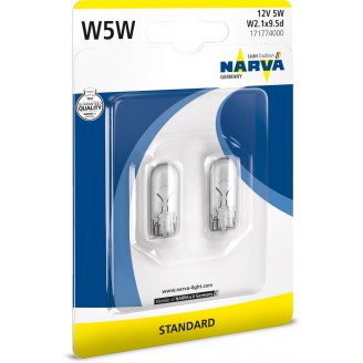 ЛАМПА СИГНАЛЬНАЯ W5W 12V 5W(к-т 2шт.)17177B2 NARVA
