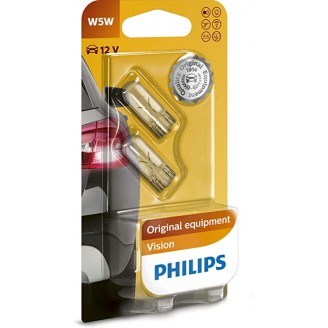 ЛАМПА СИГНАЛЬНАЯ W5W 12V 5W (к-т 2шт.)12961B2 PHILIPS