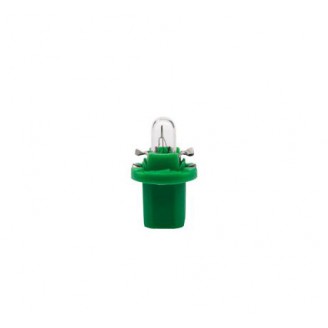 ЛАМПА ПАНЕЛИ ПРИБОРОВ С ПАТРОНОМ BAX10d green 12V 2W ( 1 ШТ.)17057NARVA