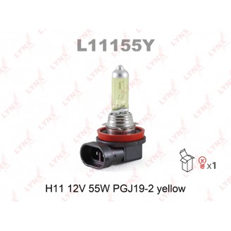Лампа H11 12V 55W YELLOW L11155Y LYNX
