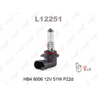 ЛАМПА НB4 12V 55W +35% LONG LIFE L12251 LYNX