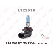 ЛАМПА HB4 12V 51W P22D SUPER WHITE L12251B LYNX