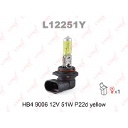 ЛАМПА HB4 12V 51W P22D YELLOW L12251Y LYNX