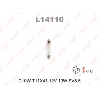 ЛАМПА C10W T11X41 12V 10W SV8.5 L14110 LYNX