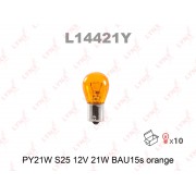 ЛАМПА PY21W S25 12V 21W BAU15S ORANGE L14421Y LYNX