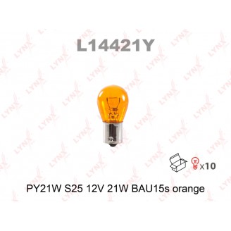 ЛАМПА PY21W S25 12V 21W BAU15S ORANGE L14421Y LYNX