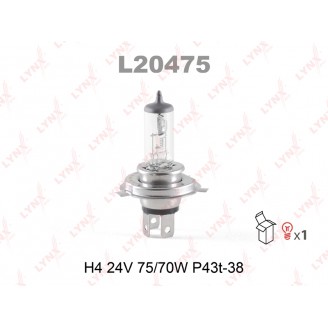 ЛАМПА Н4 24V 75/70W +35% LONG LIFE L20475 LYNX