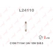 ЛАМПА НАКАЛИВАНИЯ C10W T11X41 24V 10W SV8.5L24110LYNX
