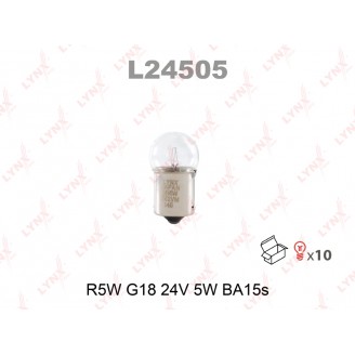 ЛАМПА R5W G18 24V 5W BA15S L24505 LYNX