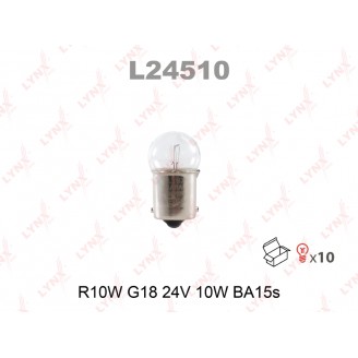 ЛАМПА R10W G18 24V 10W BA15S L24510 LYNX
