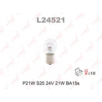 ЛАМПА НАКАЛИВАНИЯ P21W S25 24V 21W BA15SL24521LYNX