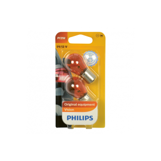 ЛАМПА PY21W 12V 21W (к-т 2шт)12496NAB2 PHILIPS