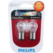 ЛАМПА P21/5W 12V +50% VISION PLUS (к-т 2шт)12499VPB2 PHILIPS