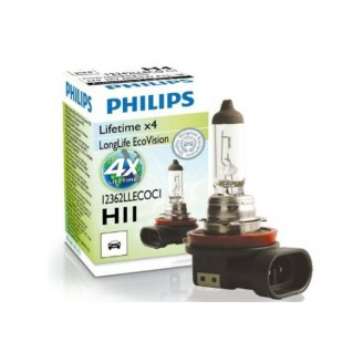 Лампа H11 12V 55W LONGLIFE ECOVISION 12362LLECOC1 PHILIPS