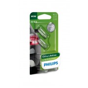 ЛАМПА W5W 12V 5W LONGLIFE ECOVISION (к-т 2шт.)12961LLECOB2 PHILIPS