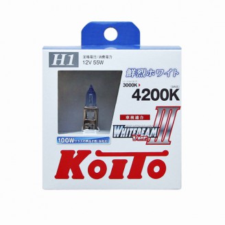 Лампа H1 12V 55W WHITEBEAM(к-т 2шт)P0751W KOITO
