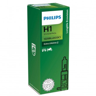 Лампа H1 12V 55W LONGLIFE ECOVISION 12258LLECOC1 PHILIPS