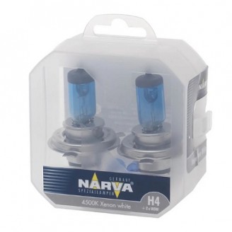 Лампа H4 60/55W P43t 12V Range Power White (к-т 2шт) 48680 NARVA